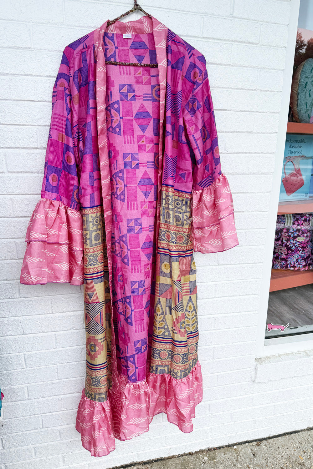 Silk Kimono - Ruffle Sleeve LONG