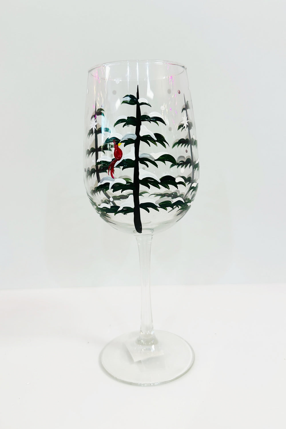 DJ Stemmed Wine Glass - Evergreen Trees