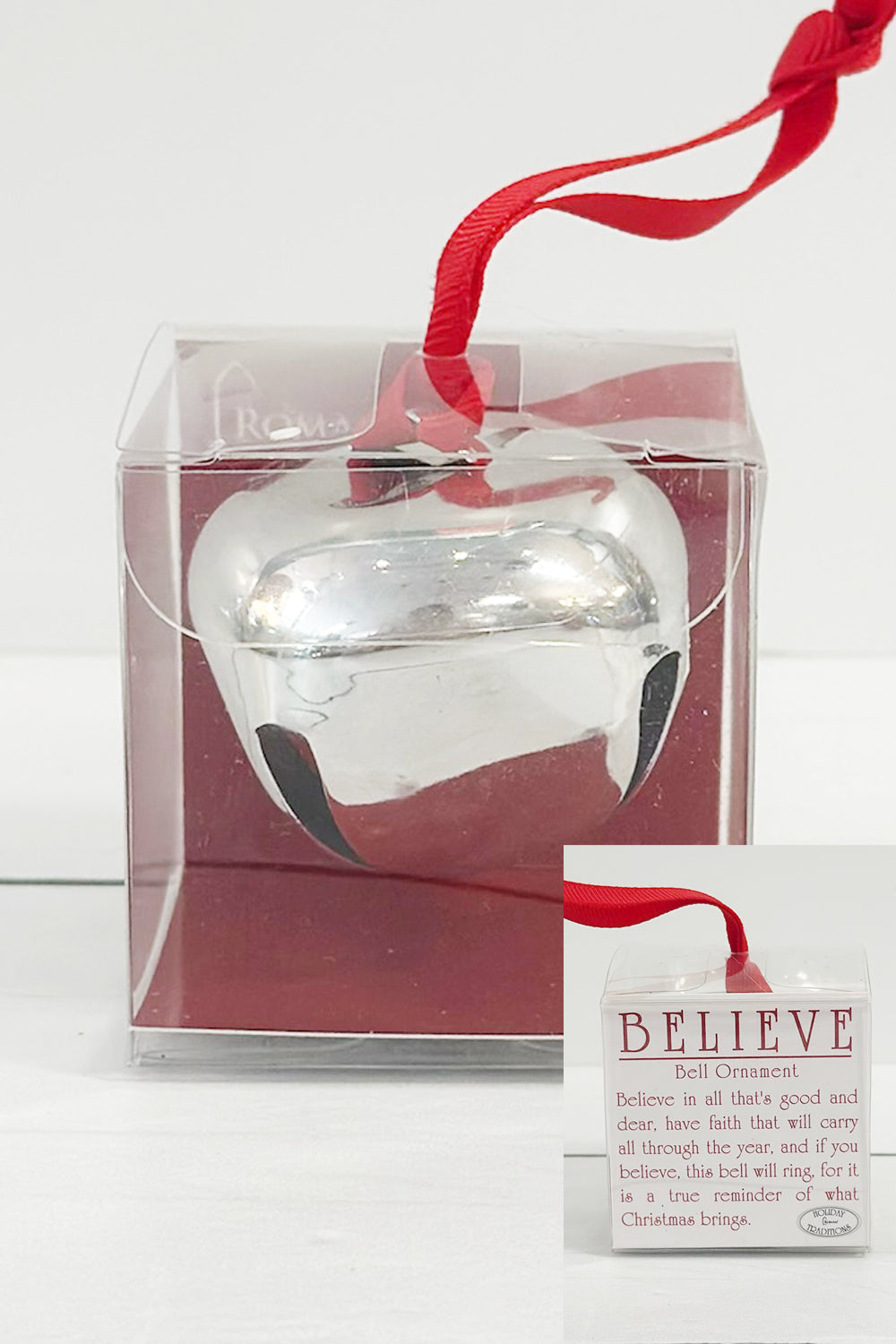 Funky Ornament - Believe Silver Bell