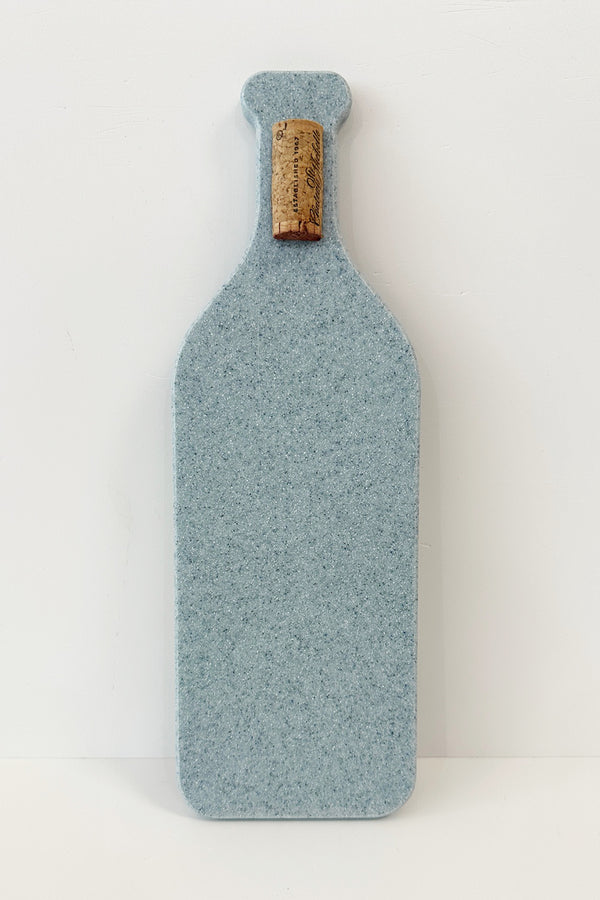 Corian Cutting Board Wine Bottle - Minty Blue