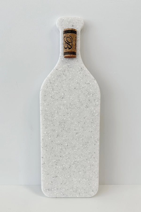 Corian Cutting Board Wine Bottle - White Speckle
