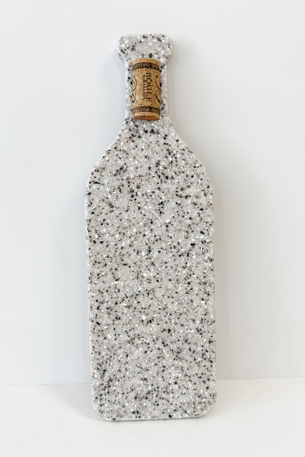 Corian Cutting Board Wine Bottle - Gray Speckle