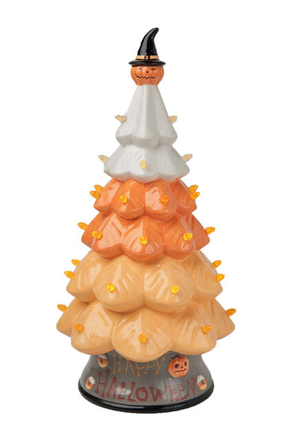 Candy Corn Pumpkin Head Tree