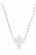 EN Signature Colored Cross Necklace - Off-White