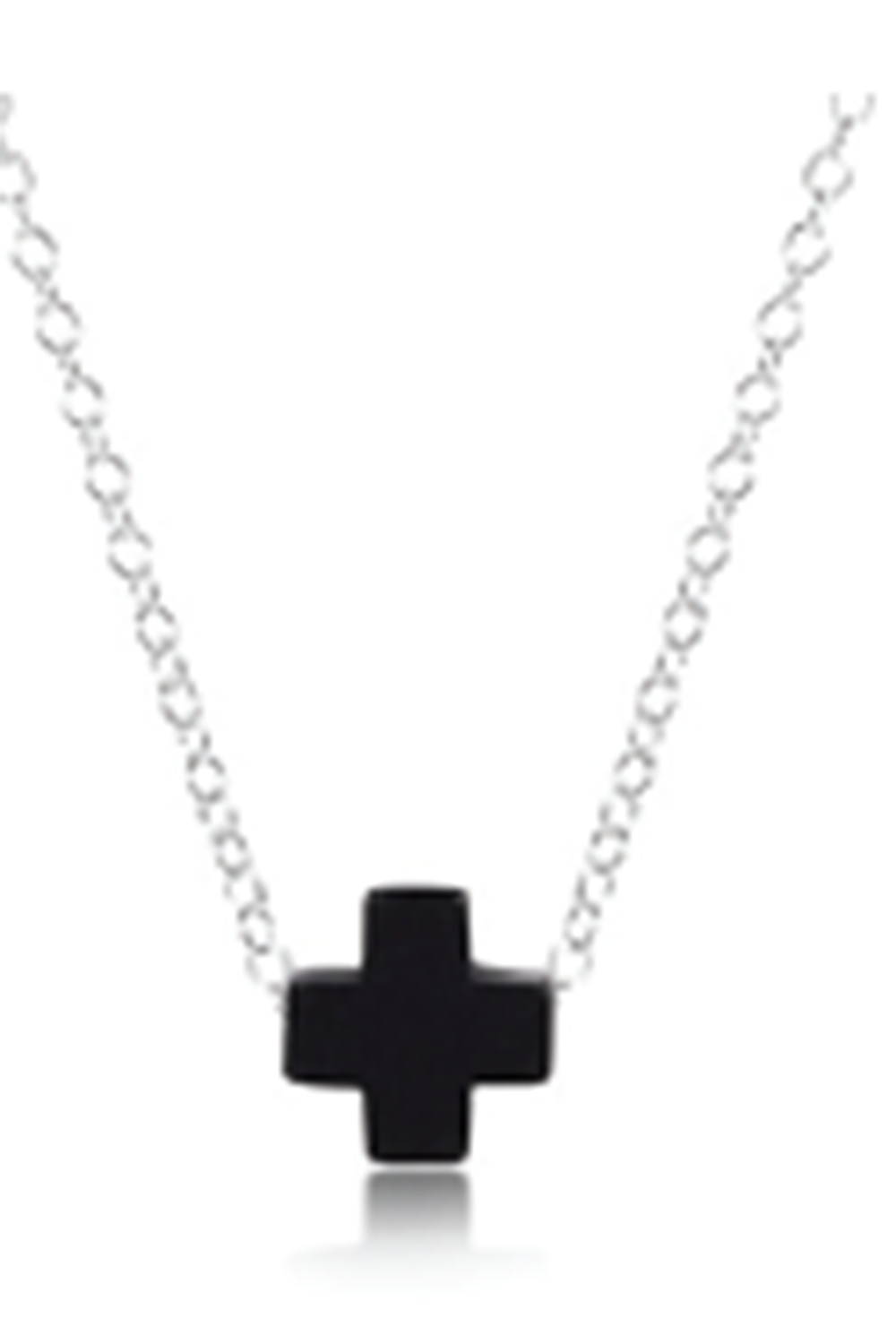 SIDEWALK SALE ITEM - EN Signature Colored Cross Necklace - Onyx