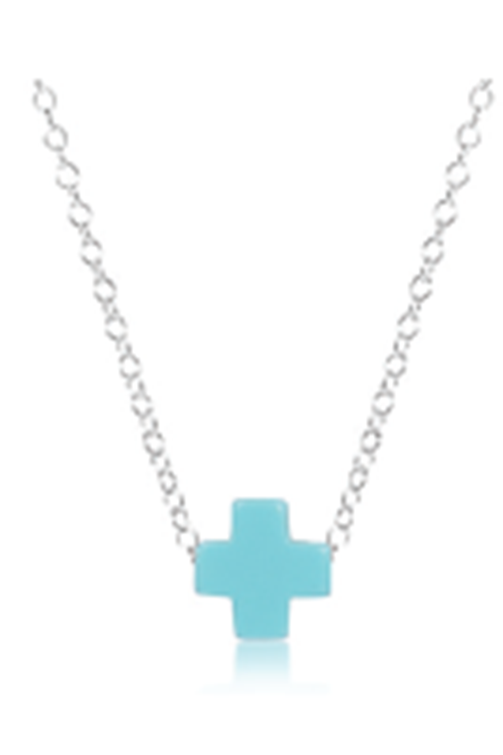 SIDEWALK SALE ITEM - EN Signature Colored Cross Necklace - Turquoise