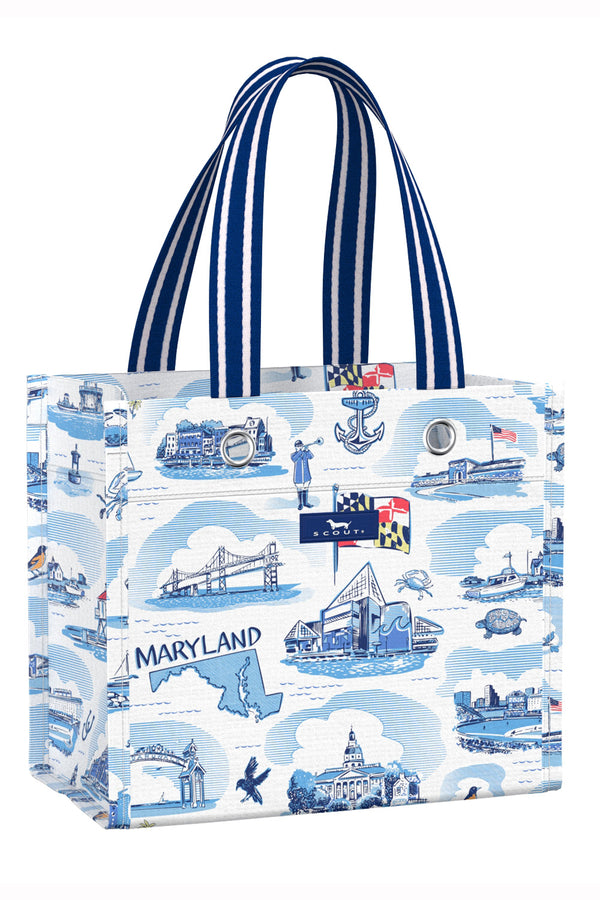 Six Packer Gift Bag - Maryland Toile