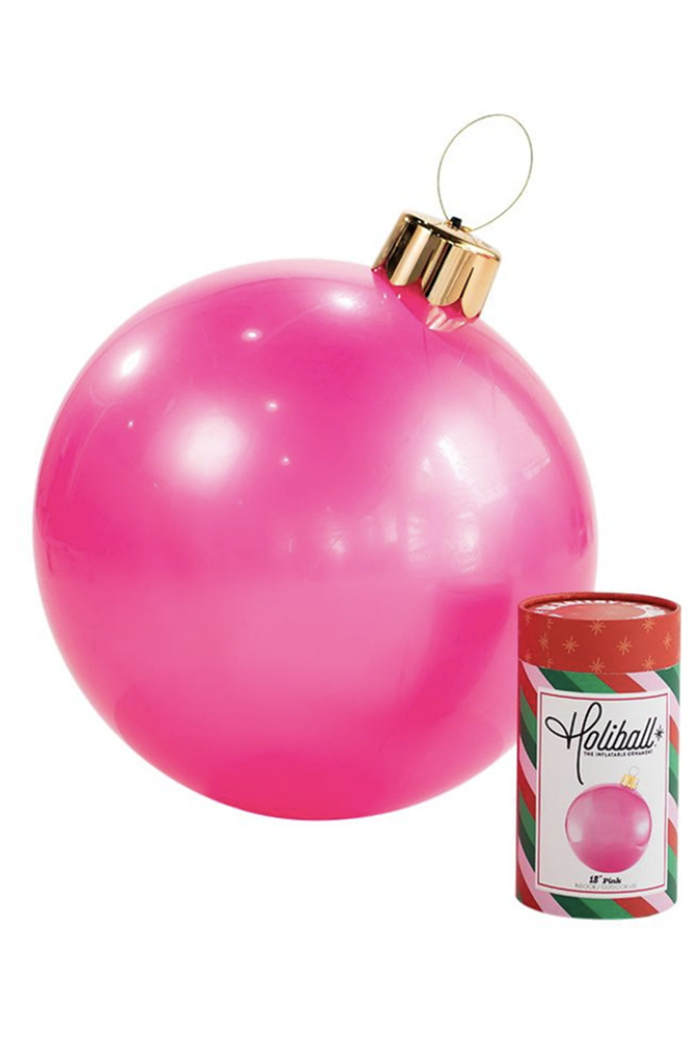 Holiball Inflatable Ornament Ball - Pink