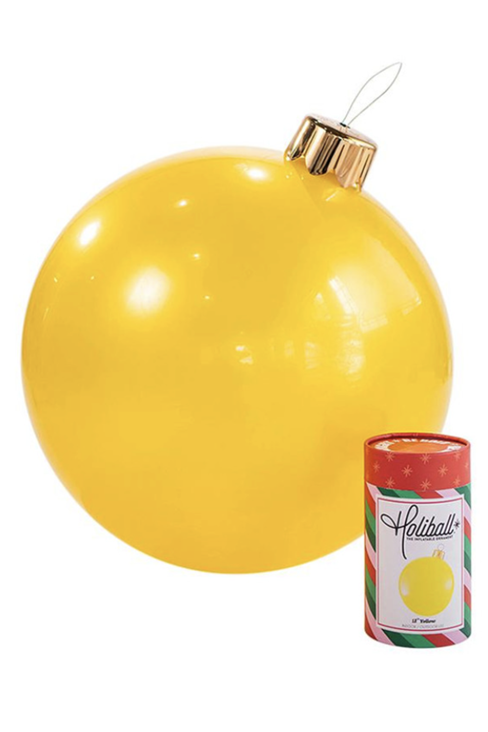 Holiball Inflatable Ornament Ball - Yellow