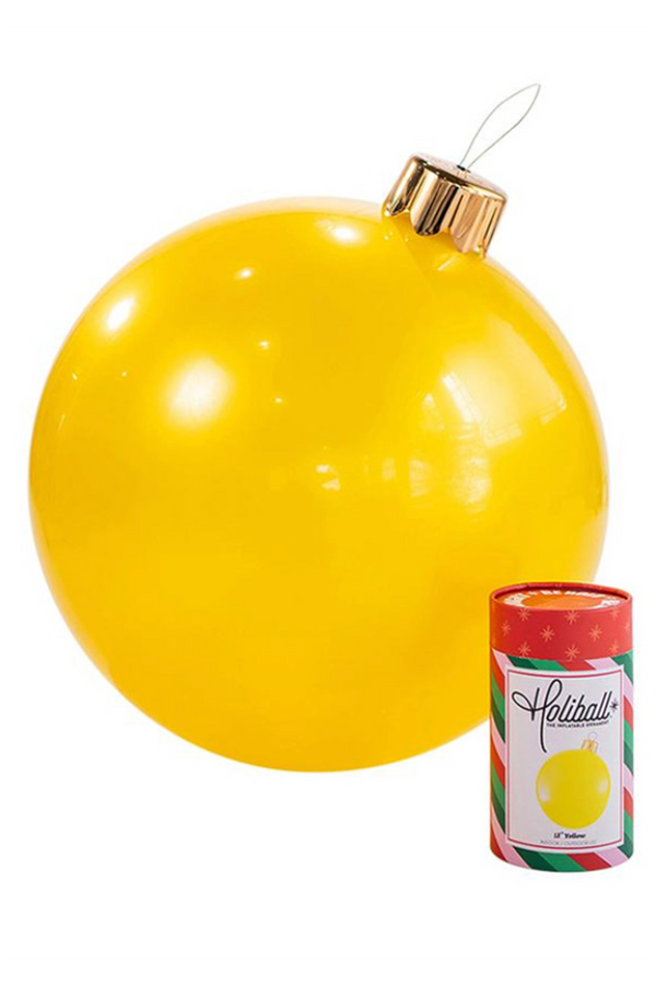 Holiball Inflatable Ornament Ball - Yellow