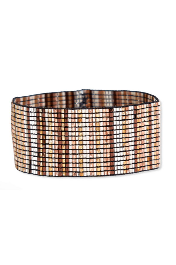 Kenzie Vertical Stripes Beaded Bracelet - Mixed
