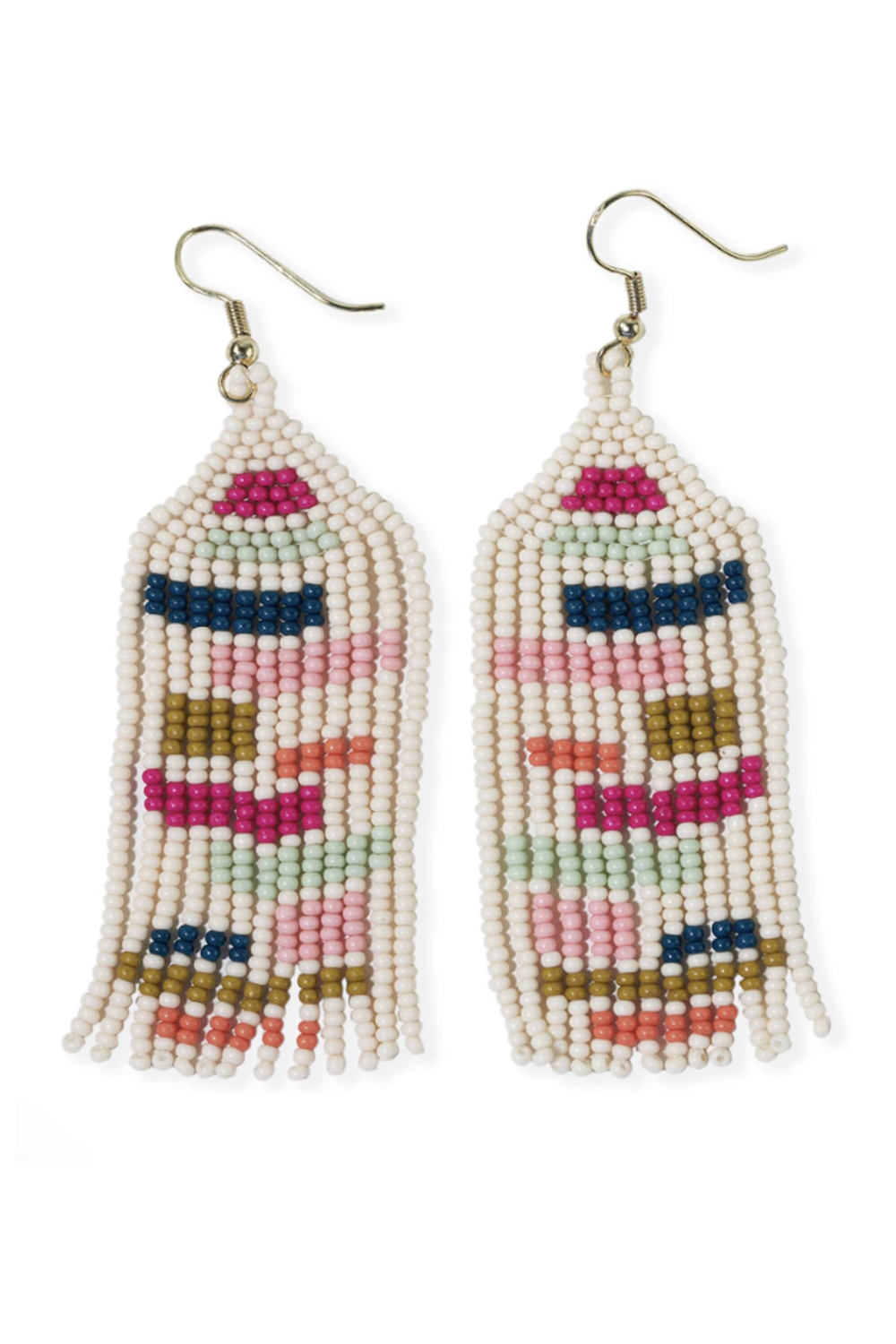 Dolly Beaded Fringe Earring