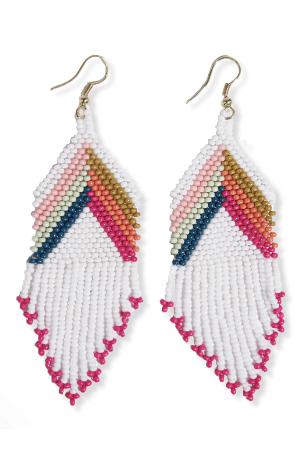 Elise Chevron Beaded Earring