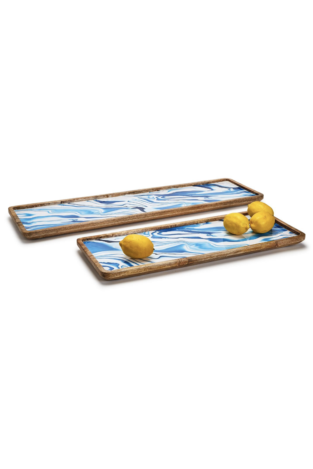 Aptware Blue Wooden Long Tray
