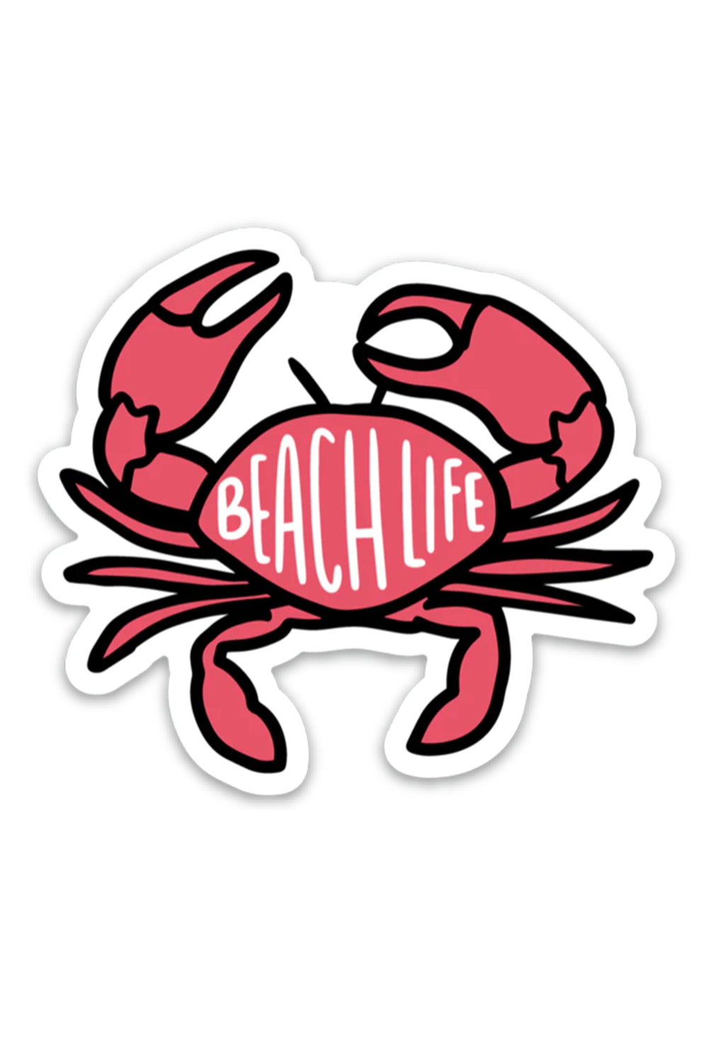 Trendy Sticker - Crab Red Beach Life