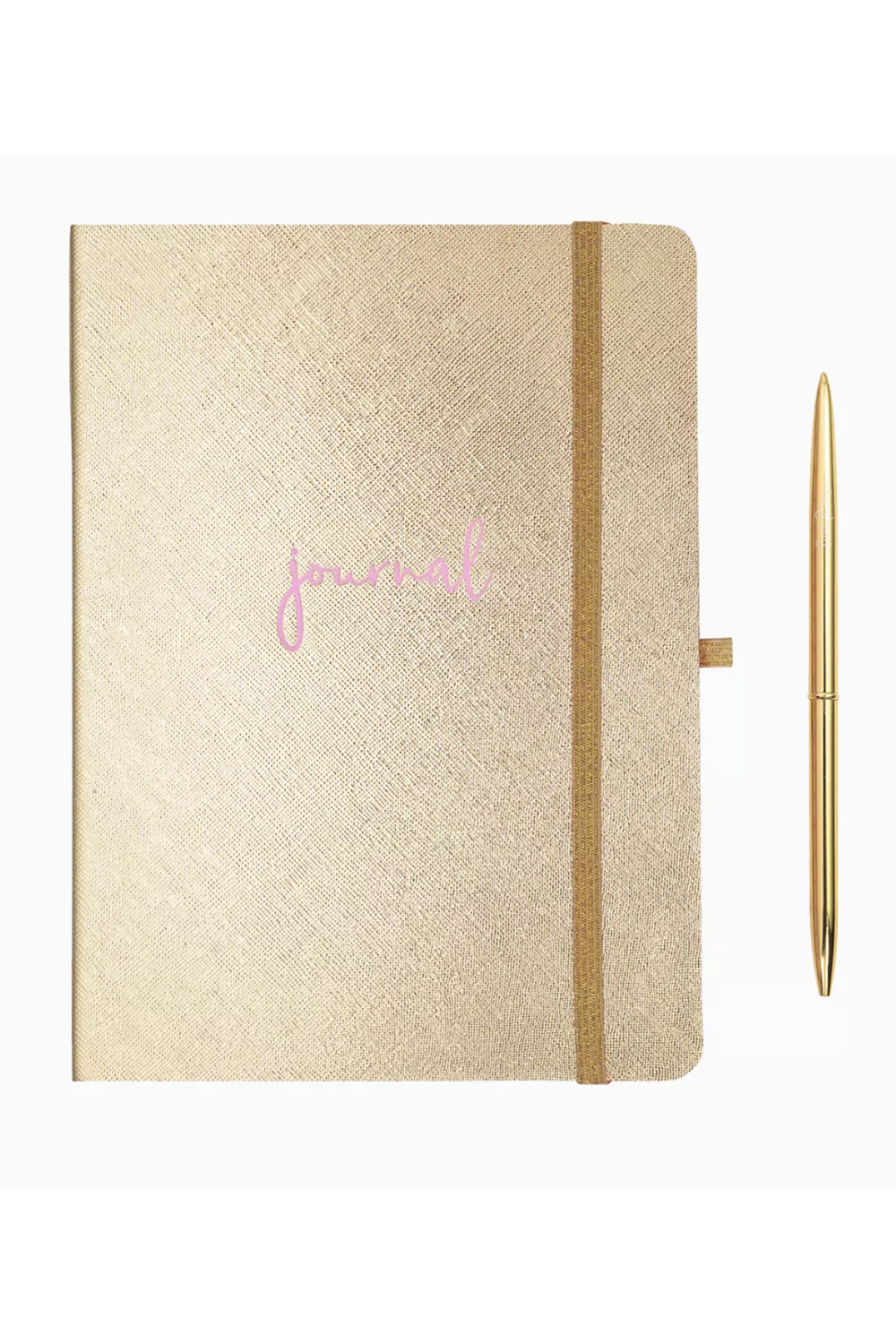 Lilly Journal with Pen - Gold Metallic