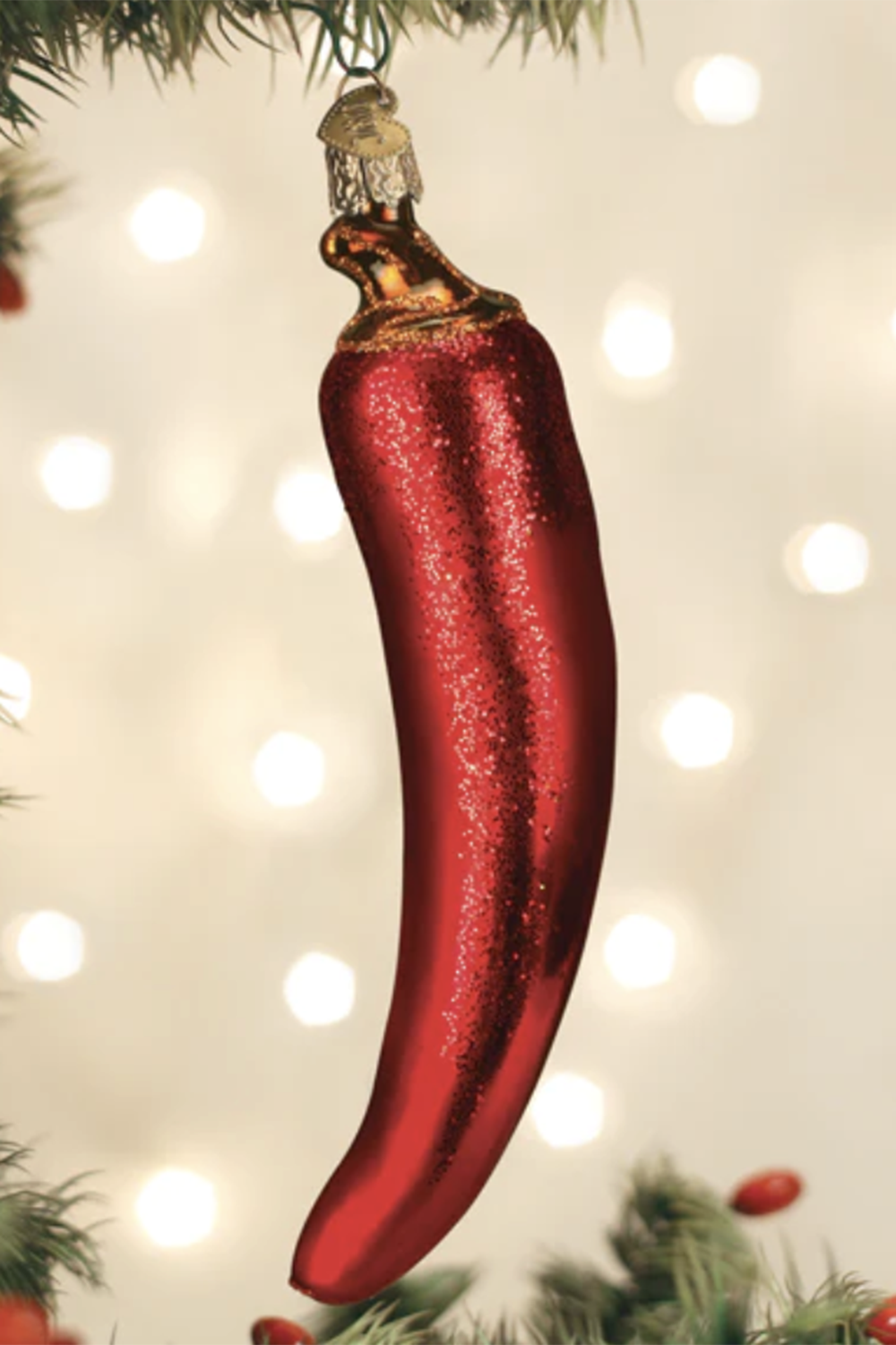 Glass Ornament - Red Chili Pepper