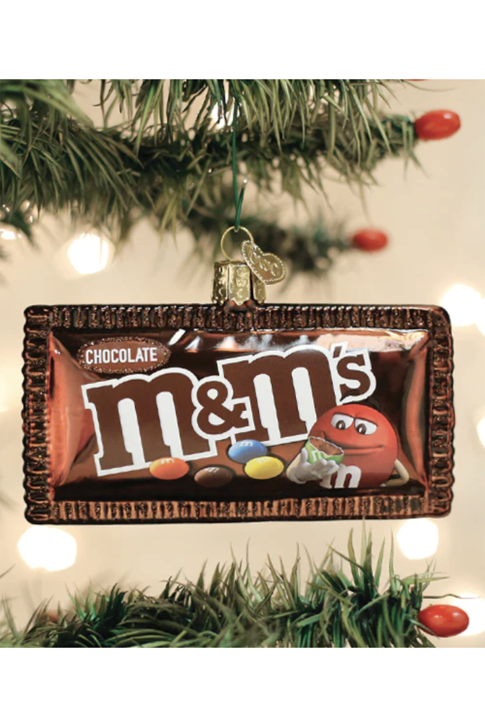 Glass Ornament - M&M's Milk Chocolate