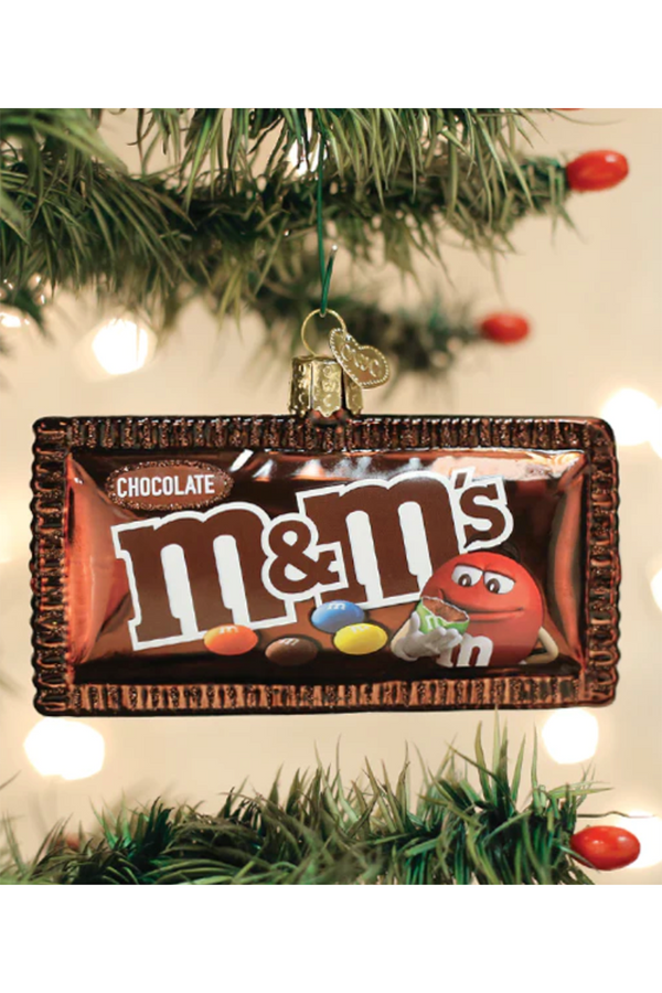 Glass Ornament - M&M's Milk Chocolate