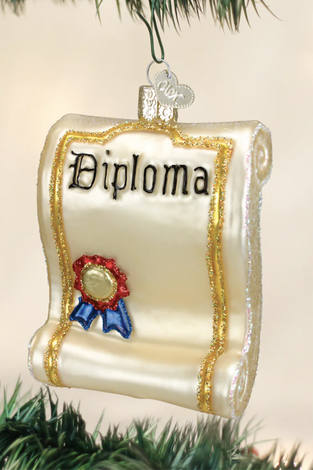 Glass Ornament - Diploma