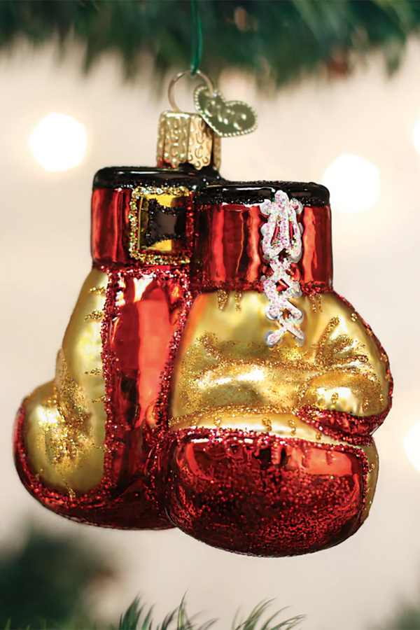 Glass Ornament - Boxing Gloves