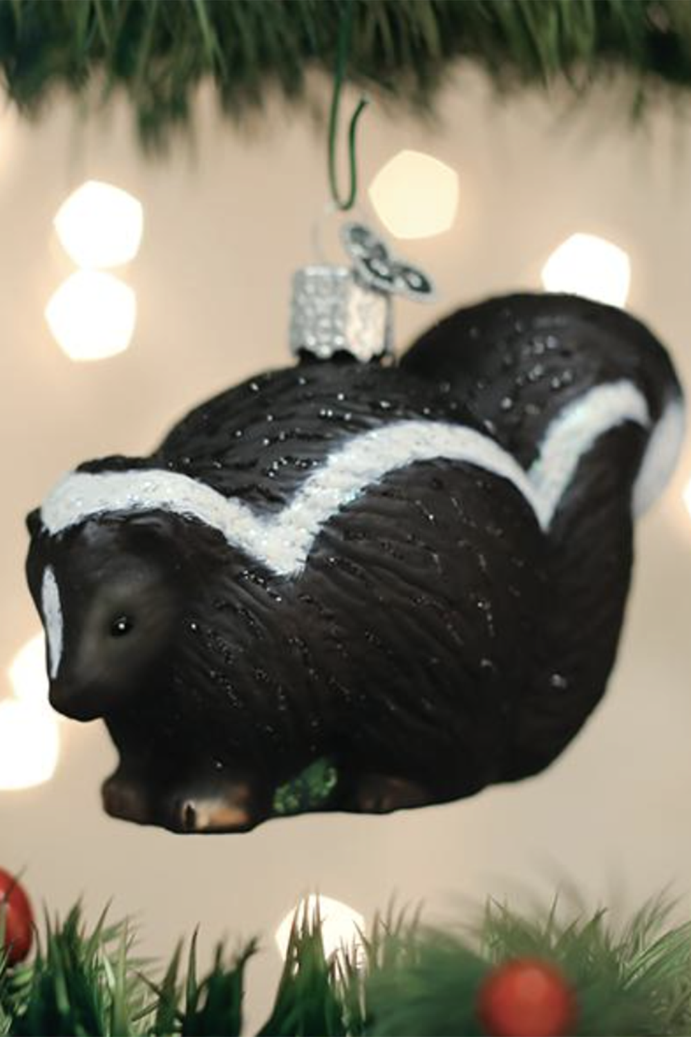 Glass Ornament - Skunk