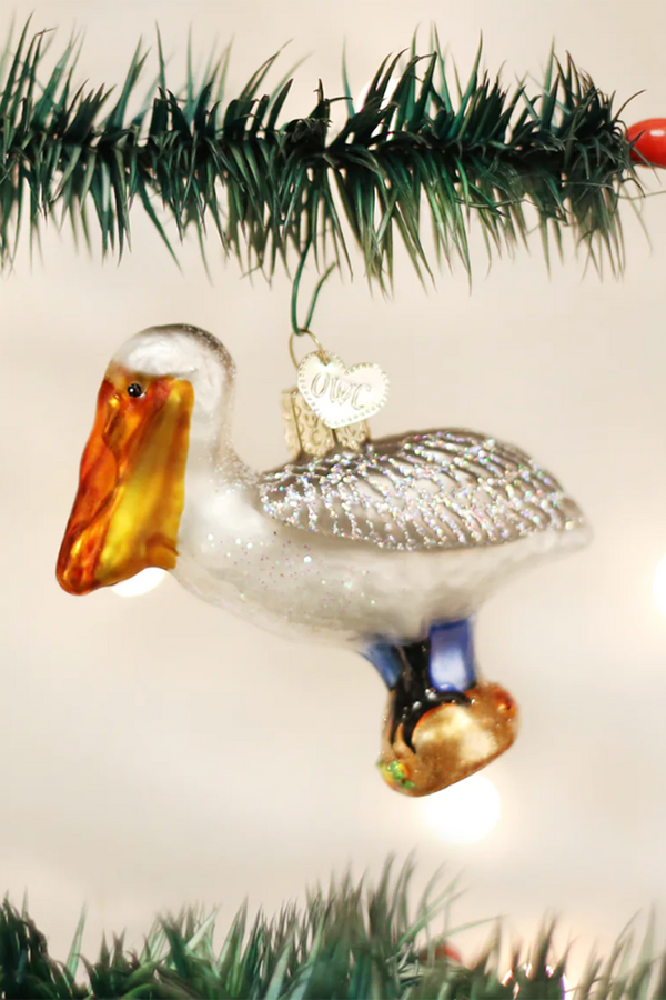 Glass Ornament - Pelican