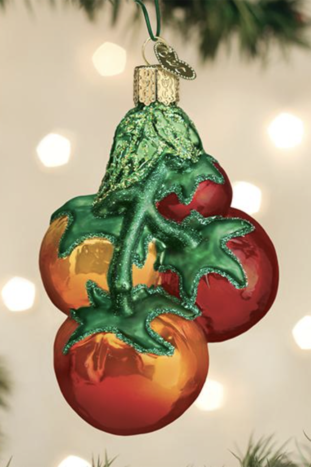 Glass Ornament - Tomatoes on Vine