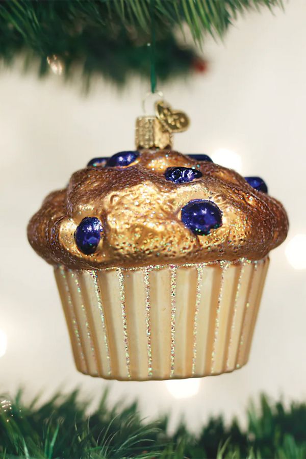 Glass Ornament - Blueberry Muffin