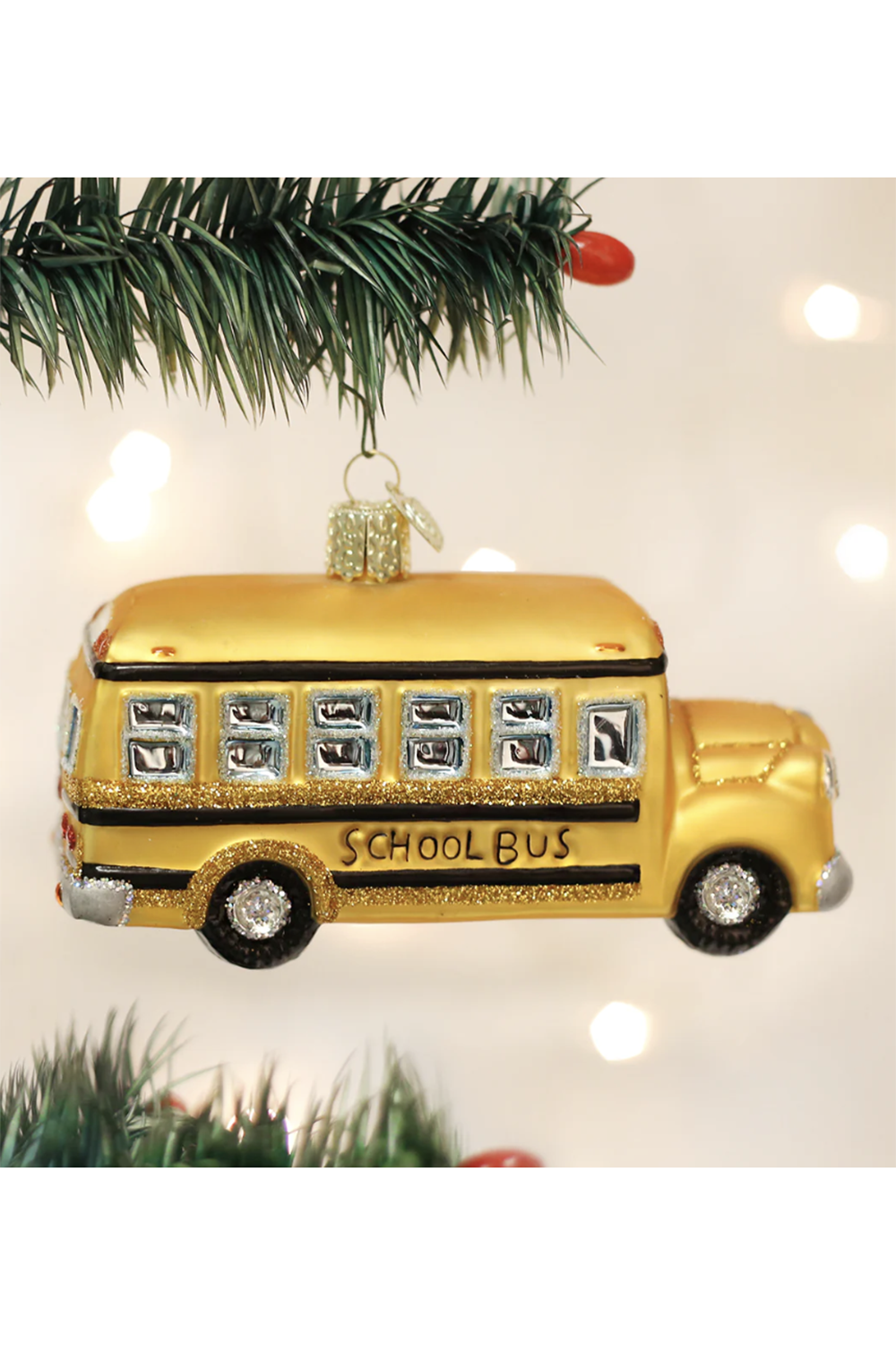 Glass Ornament -School Bus