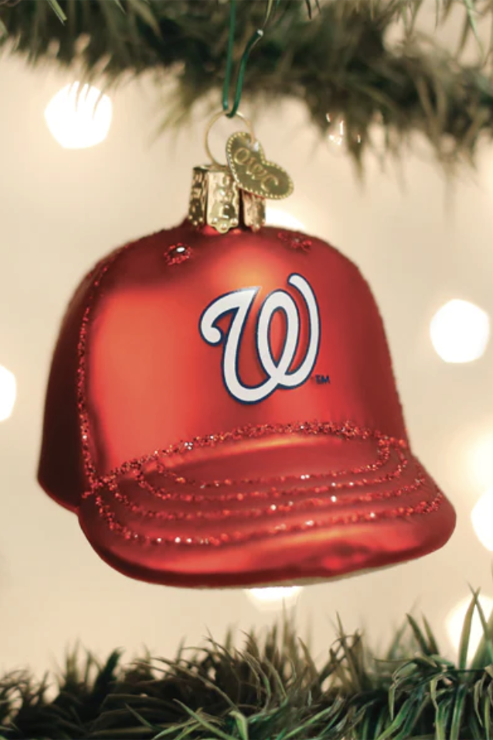 Glass Ornament - Washington, DC Nationals Baseball Cap