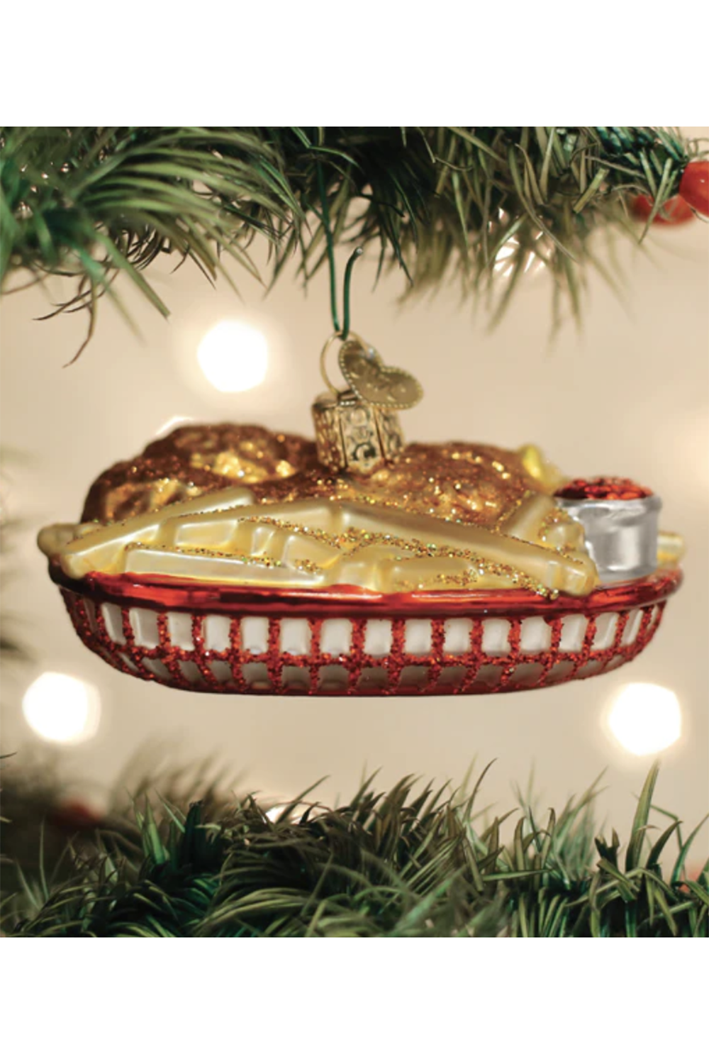 Glass Ornament - Chicken Tenders Basket