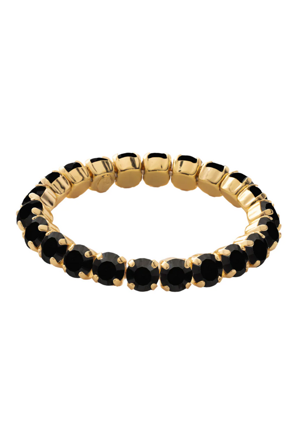 Sienna Stretch Bracelet - Bright Gold Jet Black