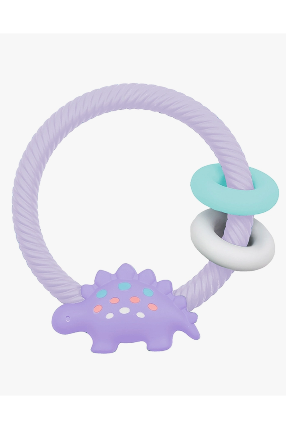 Rattle Teether - Lilac Dino