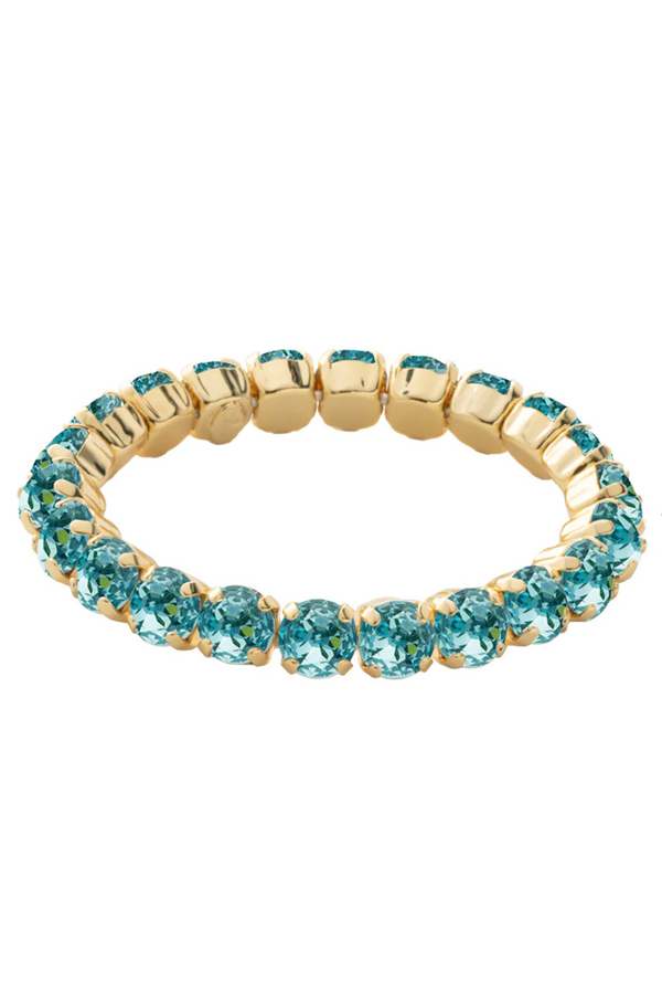 Sienna Stretch Bracelet - Bright Gold Aquamarine