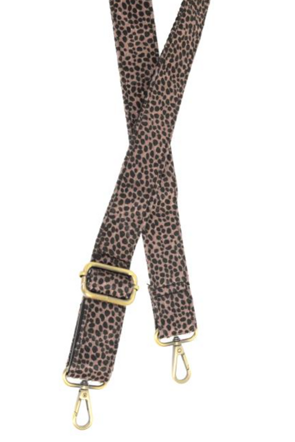 Joy Guitar Strap - Faux Fur Cheetah Raisin