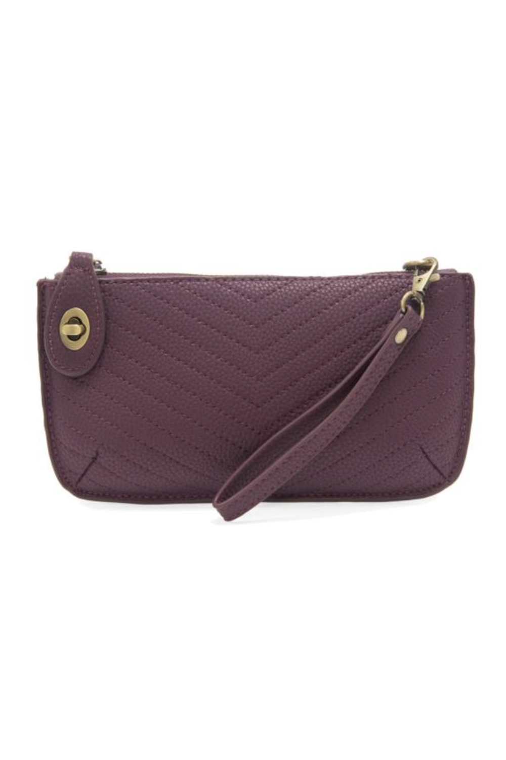 Joy Mini Crossbody Wristlet Clutch - Quilted Plum