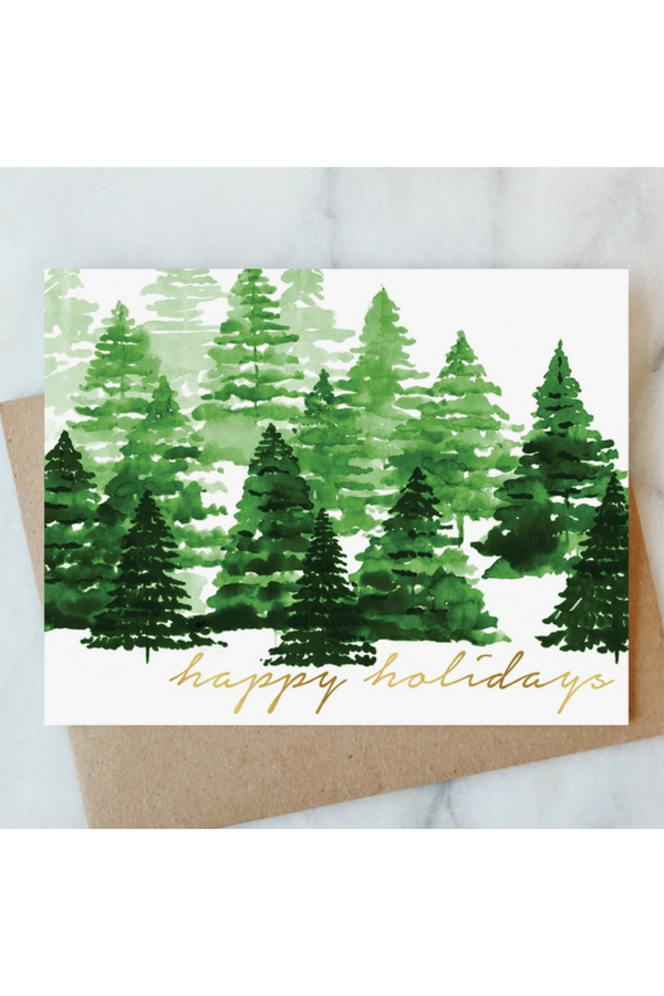 AJD Holiday Card - Happy Holiday Trees