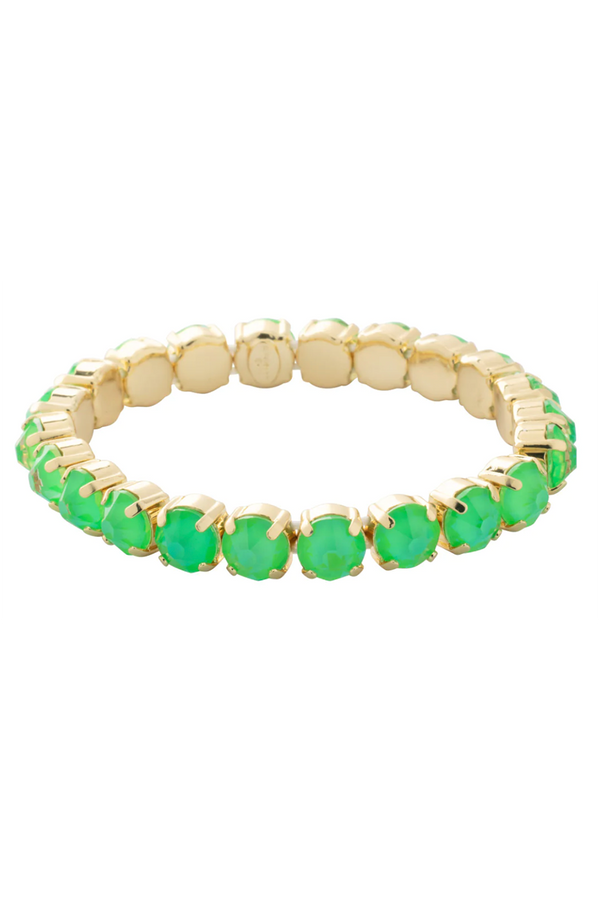 Sienna Stretch Bracelet - Bright Gold Electric Green