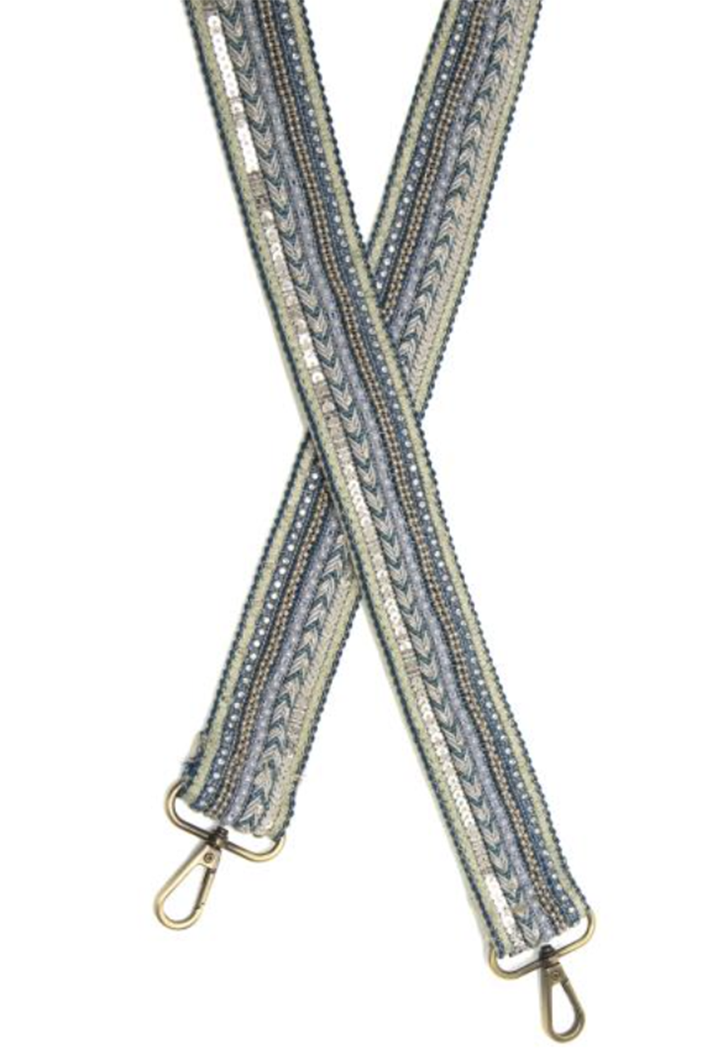 Joy Guitar Strap - Beaded Teal