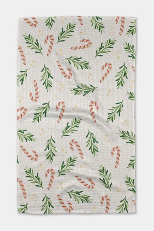 Geometry Kitchen Tea Towel - Happy Holidays