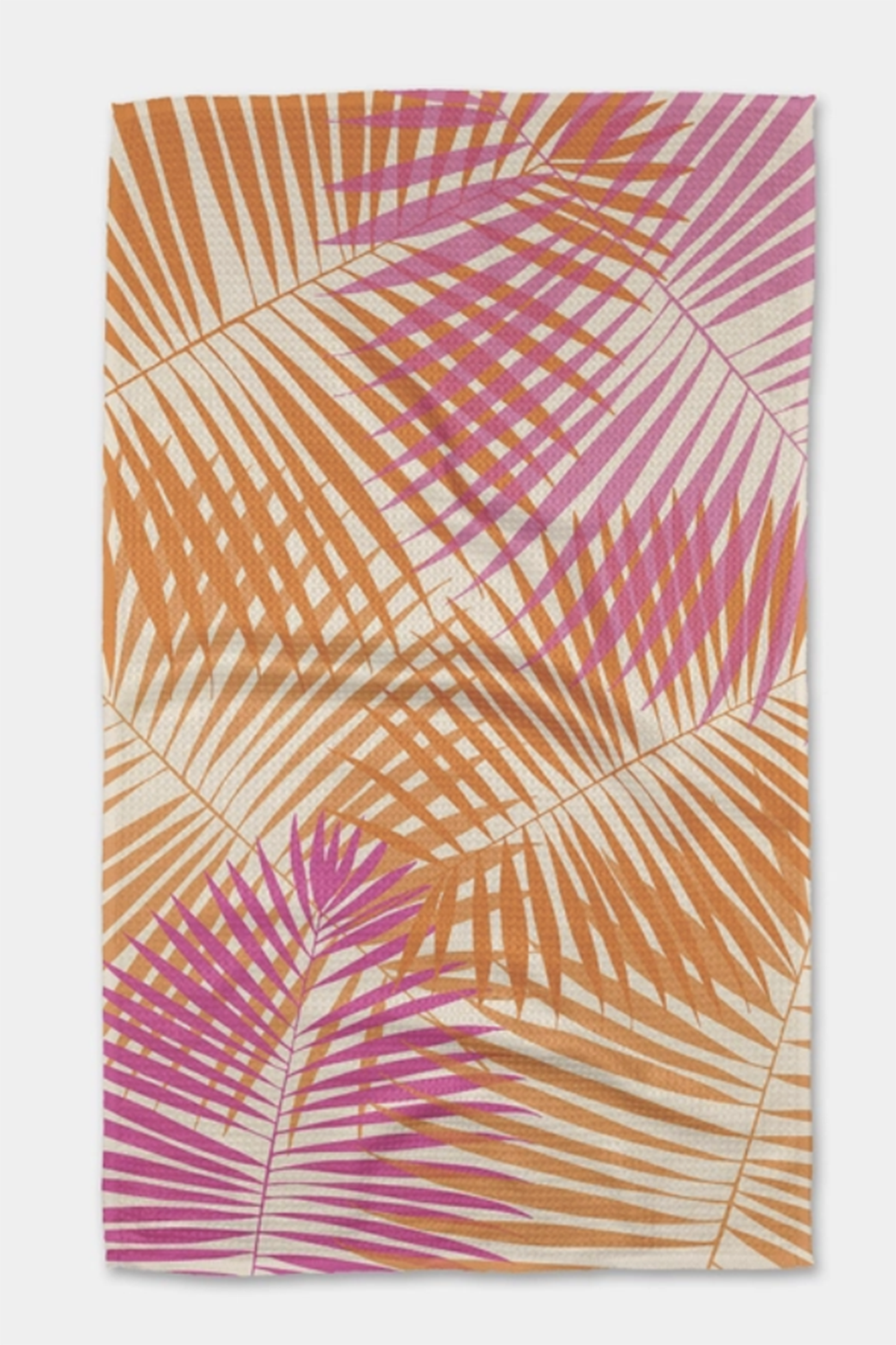 Geometry Kitchen Tea Towel - Pink Fronds