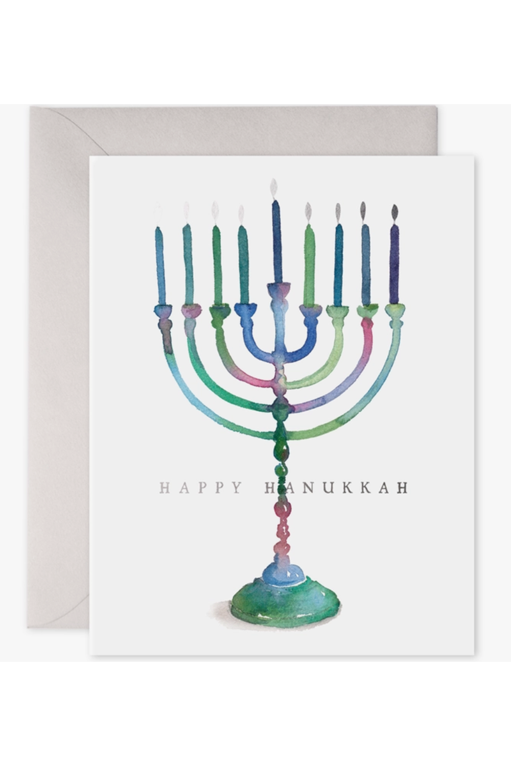 EFRAN Holiday Greeting Card - Colorful Menorah