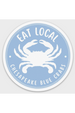 Trendy Sticker - Eat Local Blue Crabs