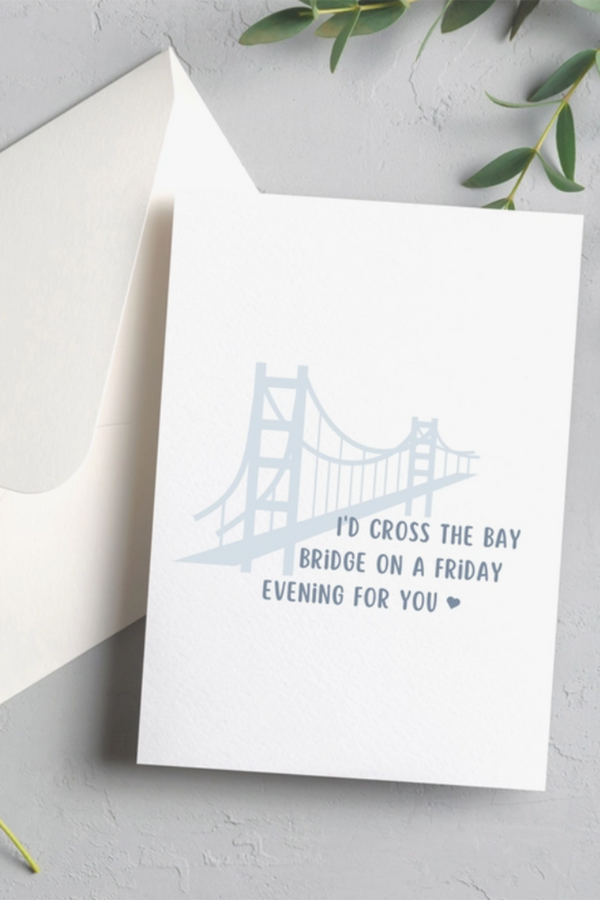 Charm Greeting Card - Bay Bridge