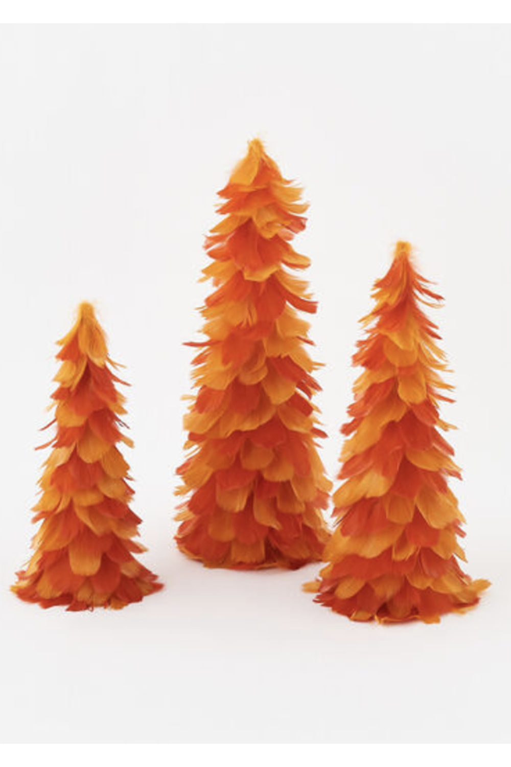 Halloween Orange Feather Tree