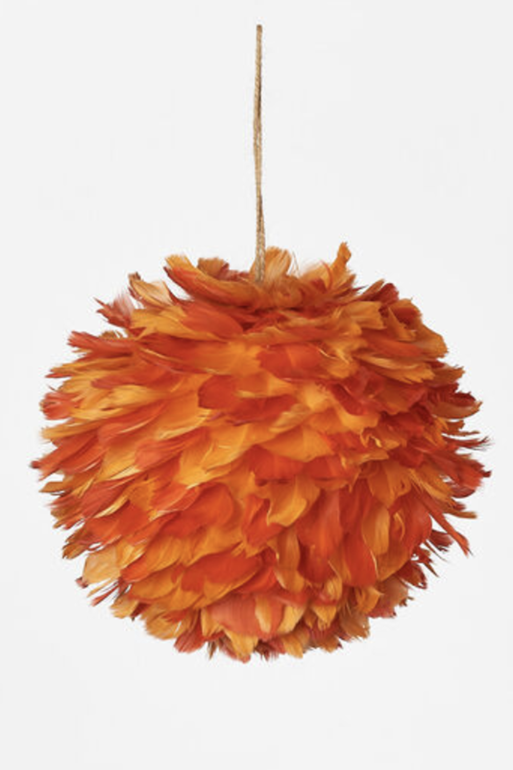 Halloween Orange Feather Ball