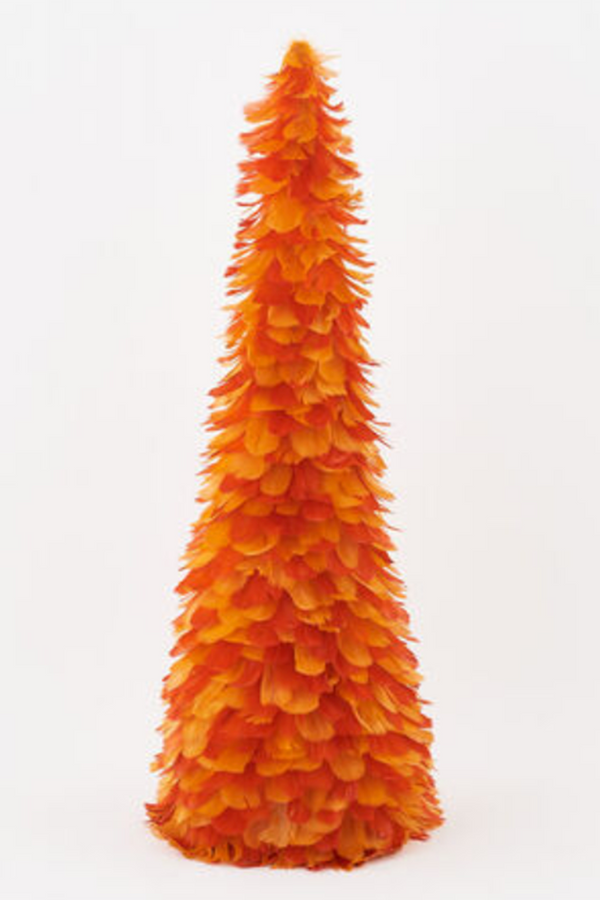 Halloween Orange Feather Tree XL