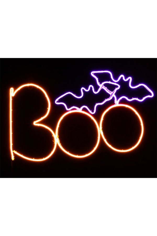 BOO with Bats LED Sign