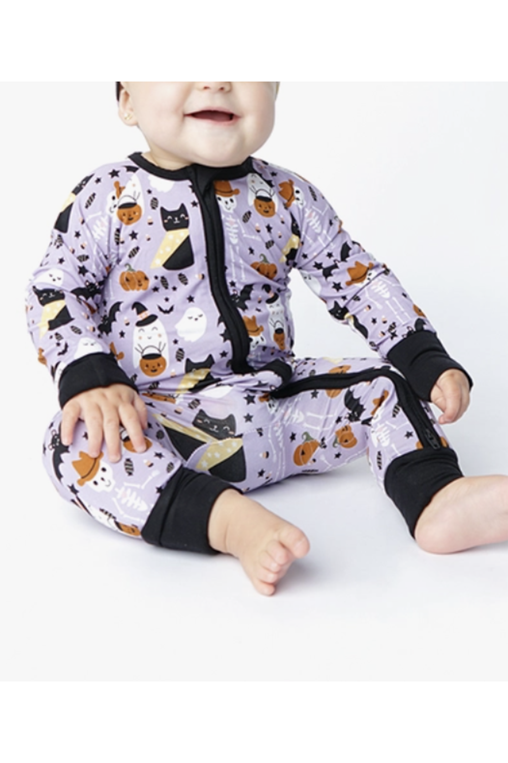 FINAL SALE* Spooky Cute Halloween Beige Bamboo Baby Pajama